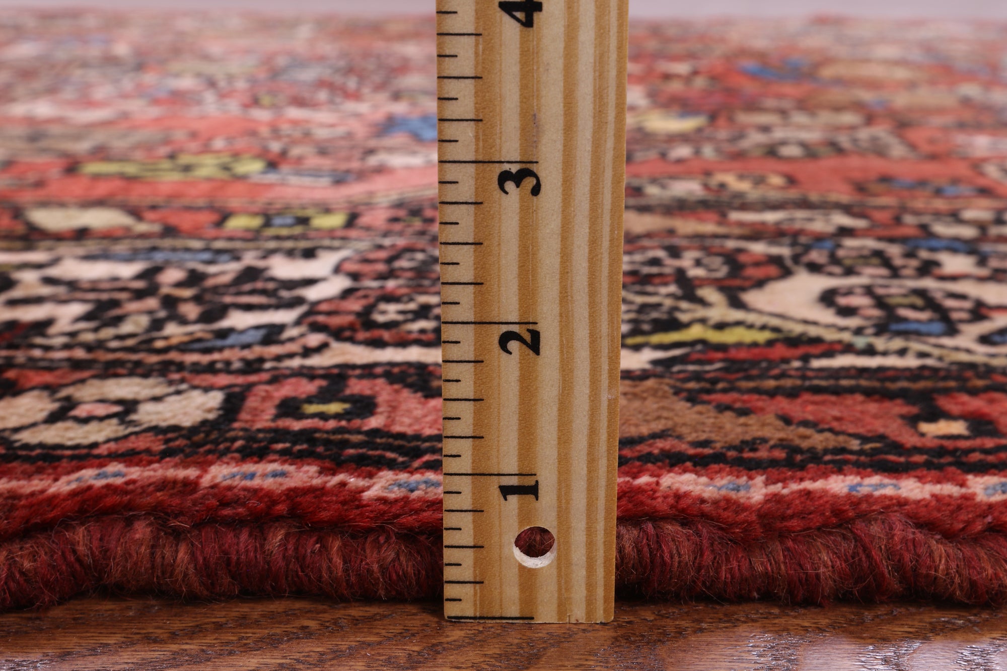 Red New Authentic Persian Nahavand Hand Knotted Rug - 5' 6" X 11' 1" - Golden Nile