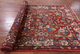Red New Authentic Persian Nahavand Hand Knotted Rug - 5' 6" X 11' 1" - Golden Nile