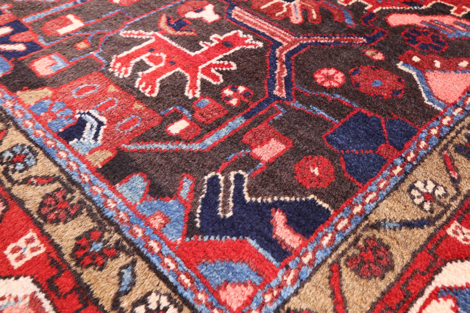 Black New Authentic Persian Nahavand Hand Knotted Wool Rug - 5' 2" X 9' 5" - Golden Nile