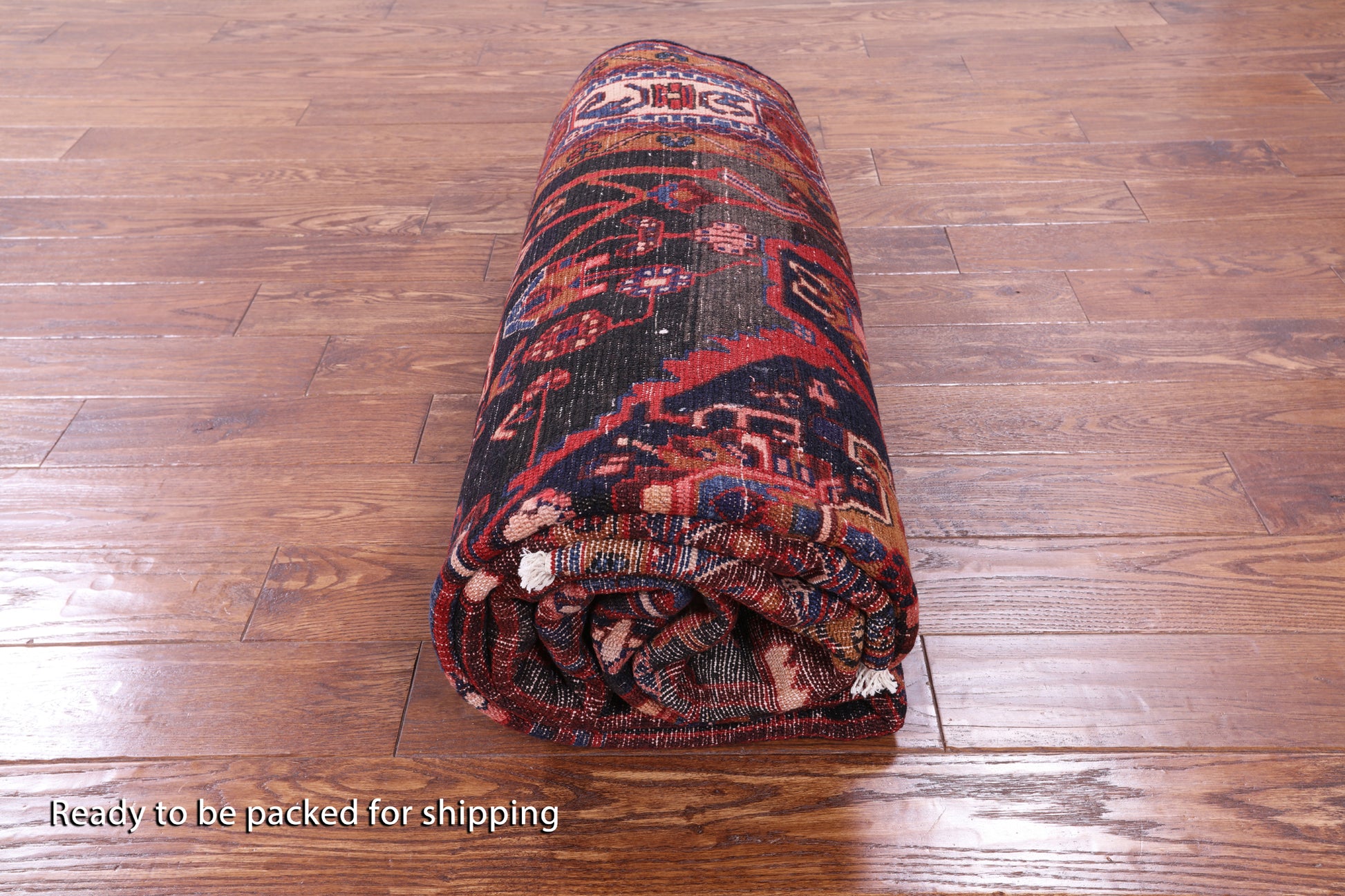 Black New Persian Nahavand Hand Knotted Rug - 5' 7" X 10' 9" - Golden Nile