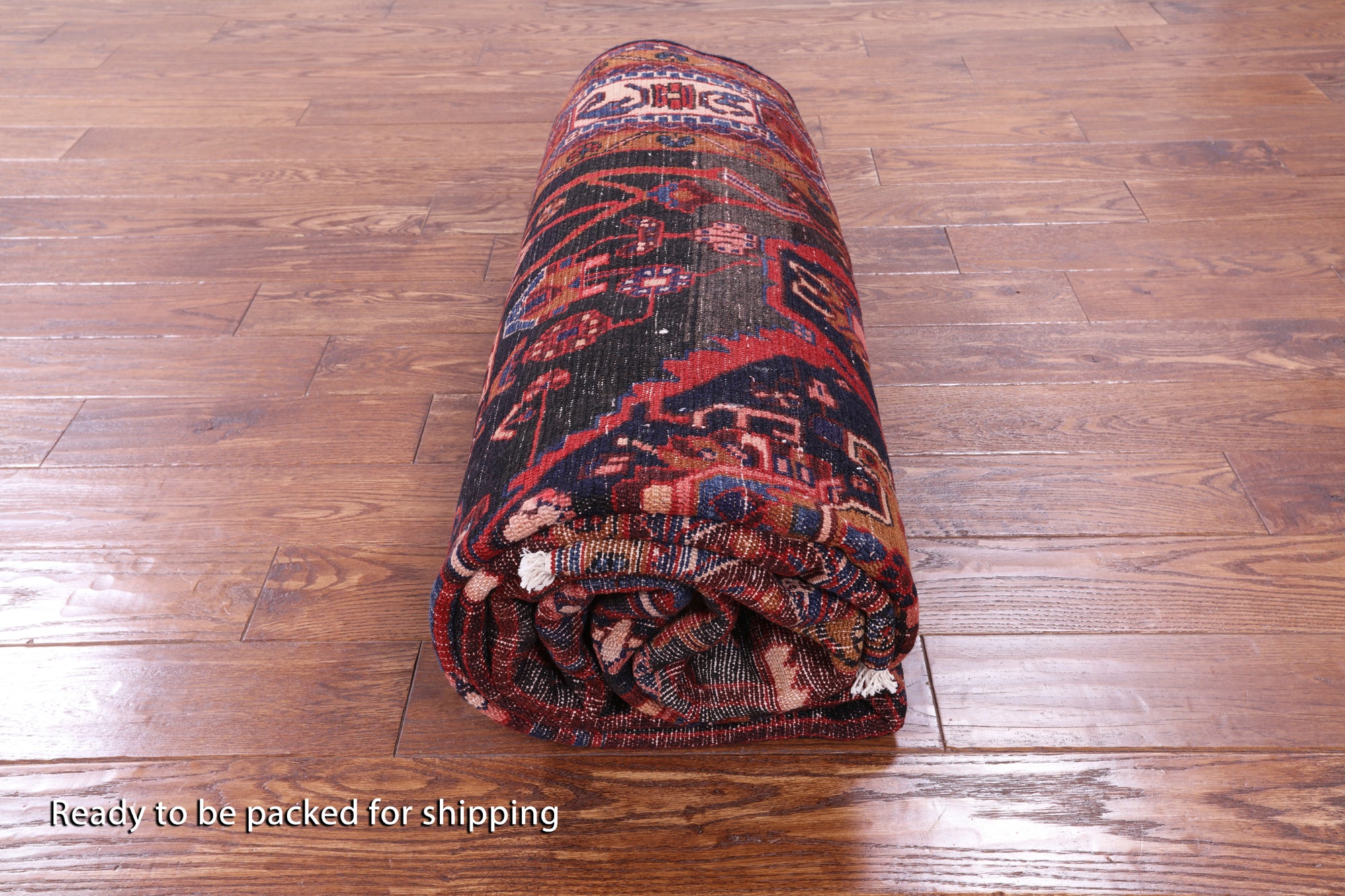 Black New Persian Nahavand Hand Knotted Rug - 5' 7" X 10' 9" - Golden Nile