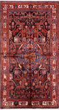 Black New Persian Nahavand Hand Knotted Rug - 5' 1" X 9' 2" - Golden Nile