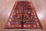 Black New Persian Nahavand Hand Knotted Rug - 5' 1" X 9' 2" - Golden Nile