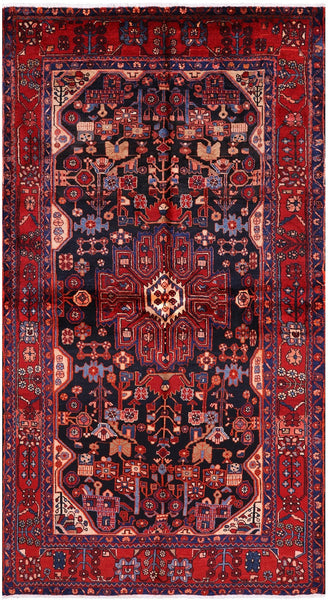 New Persian Hand Knotted Nahavand Rug - 5' 4" X 9' 8" - Golden Nile