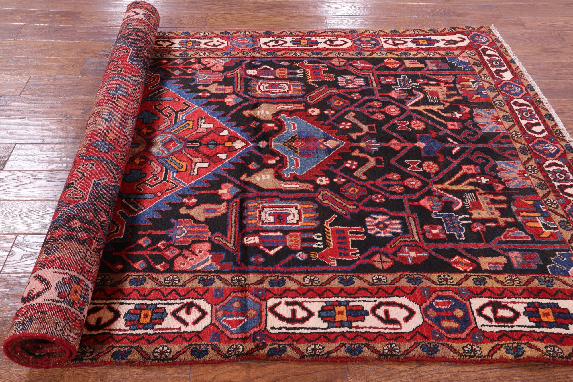 New Persian Nahavand Hand Knotted Rug - 4' 10" X 10' 4" - Golden Nile