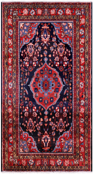 New Authentic Persian Nahavand Hand Knotted Rug - 4' 6" X 8' 5" - Golden Nile