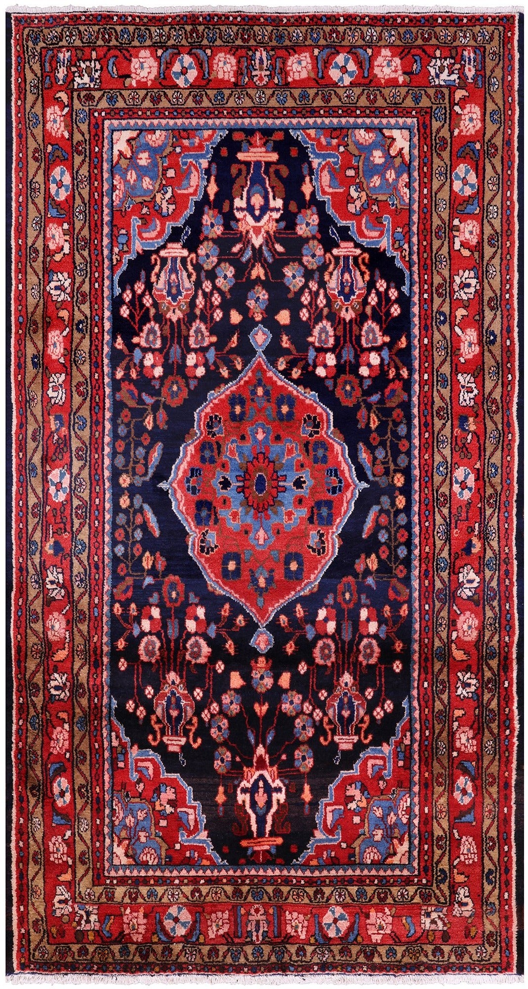 New Authentic Persian Nahavand Hand Knotted Rug - 4' 6" X 8' 5" - Golden Nile