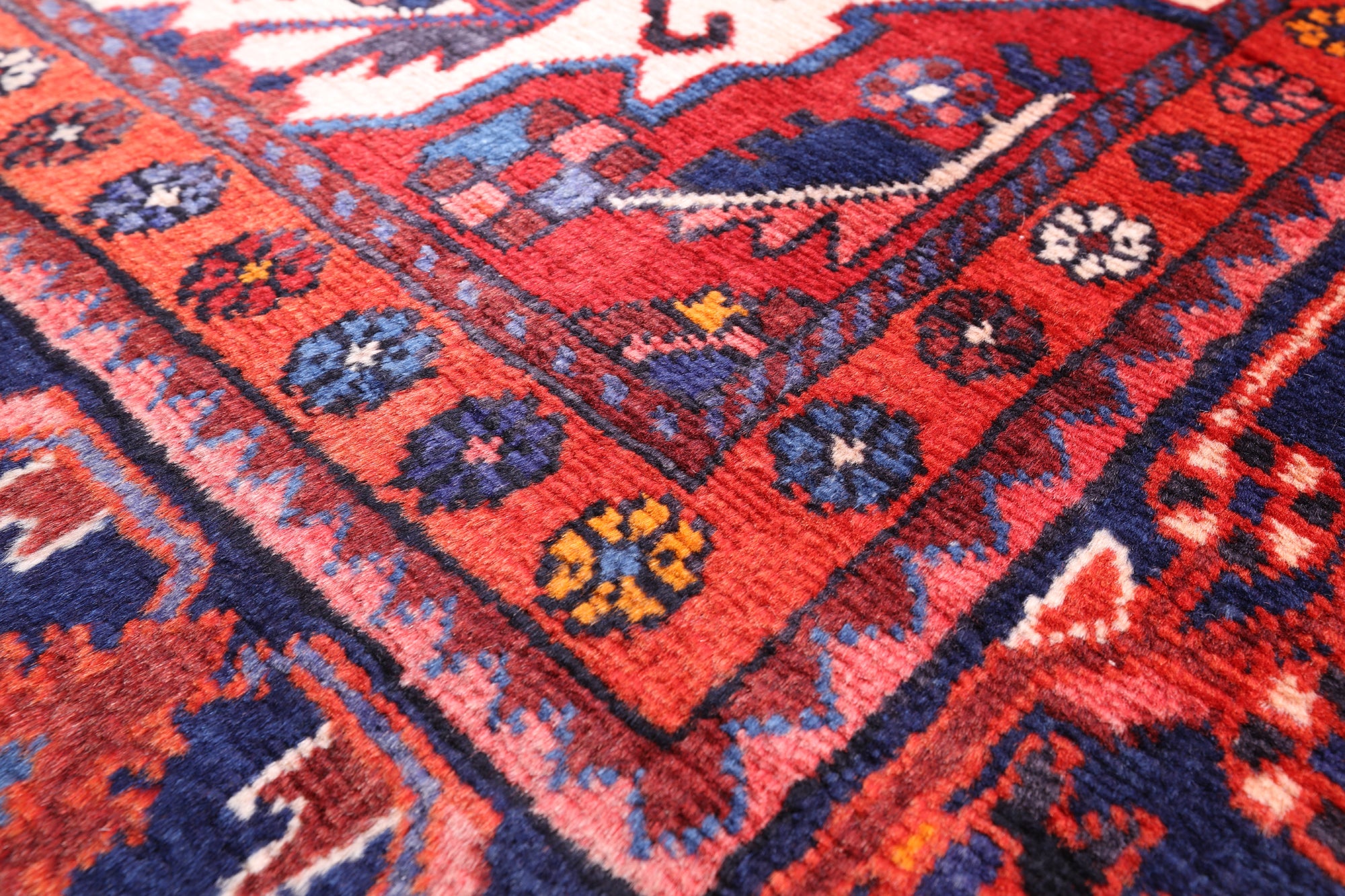 Black New Authentic Persian Nahavand Hand Knotted Wool Rug - 5' 3" X 9' 11" - Golden Nile