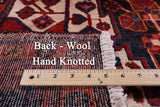 Black New Authentic Persian Nahavand Hand Knotted Wool Rug - 5' 3" X 9' 11" - Golden Nile