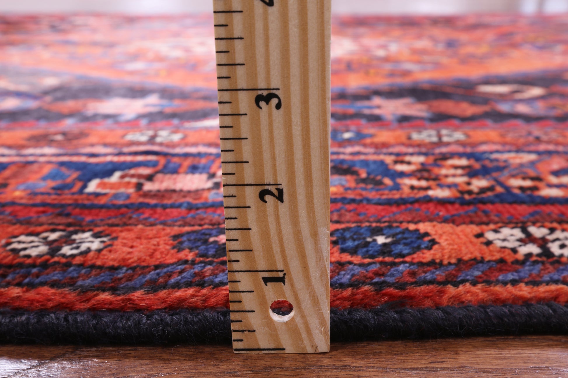 Black New Authentic Persian Nahavand Hand Knotted Wool Rug - 5' 3" X 9' 11" - Golden Nile