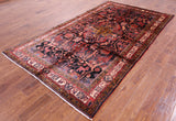 Black New Authentic Persian Nahavand Wool Rug - 5' 6" X 9' 7" - Golden Nile