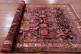 Black New Authentic Persian Nahavand Wool Rug - 5' 6" X 9' 7" - Golden Nile