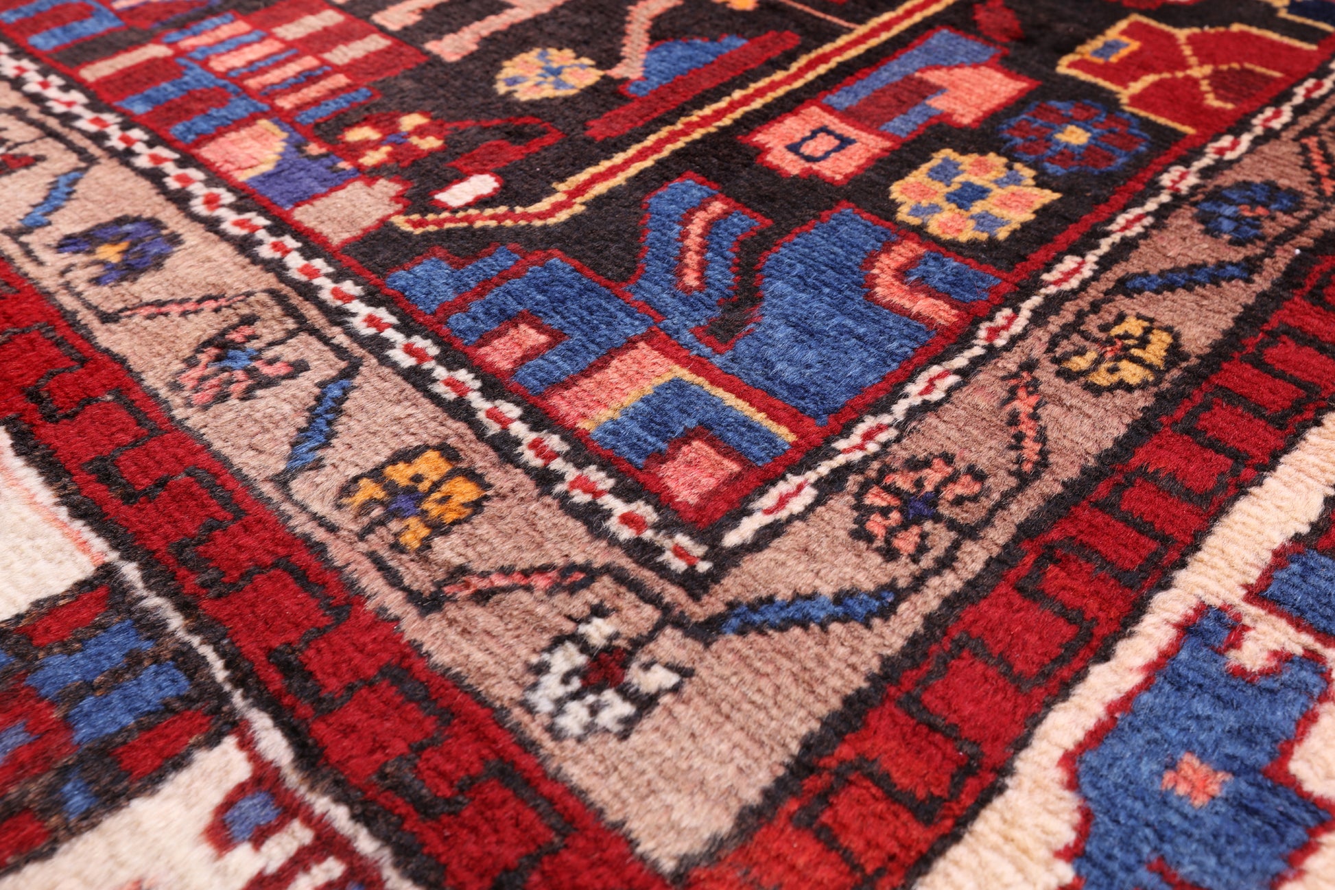Black New Persian Authentic Nahavand Wool Rug - 5' 3" X 9' 4" - Golden Nile