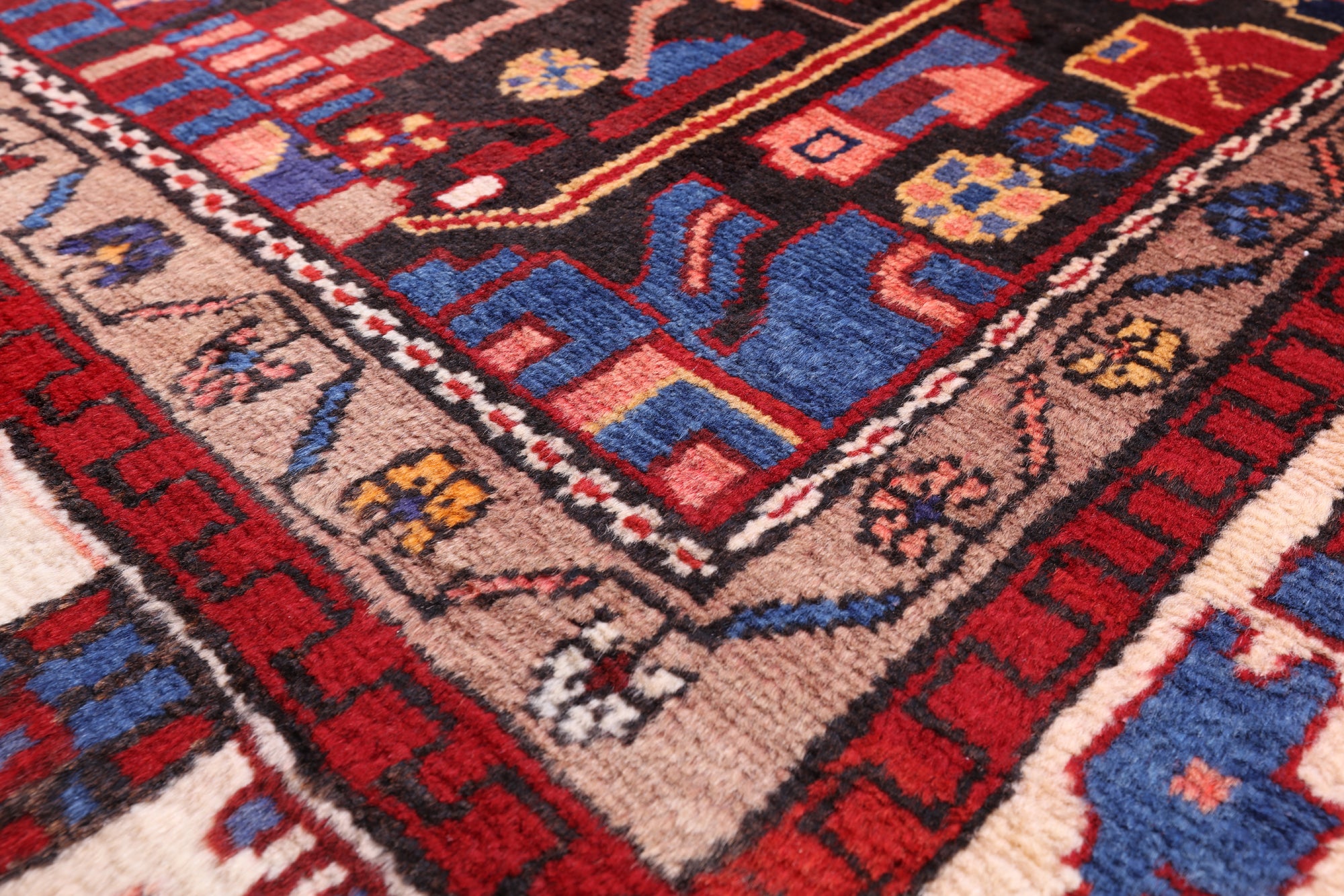 Black New Persian Authentic Nahavand Wool Rug - 5' 3" X 9' 4" - Golden Nile