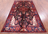 Black New Authentic Persian Nahavand Rug - 5' 2" X 9' 2" - Golden Nile