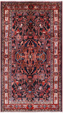 Black New Authentic Persian Nahavand Hand Knotted Rug - 5' 6" X 9' 7" - Golden Nile