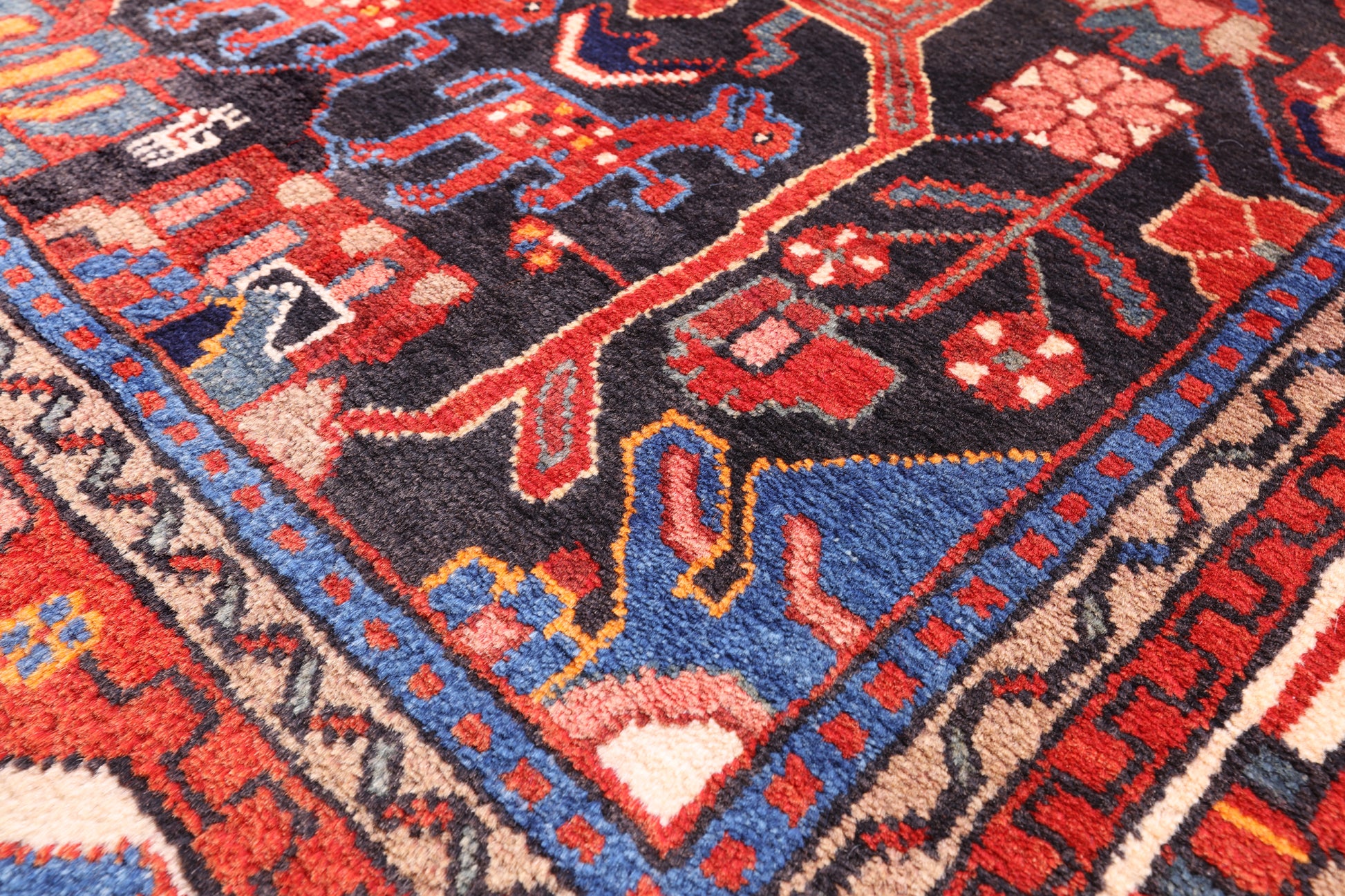 Black New Persian Authentic Nahavand Rug - 5' 9" X 9' 9" - Golden Nile