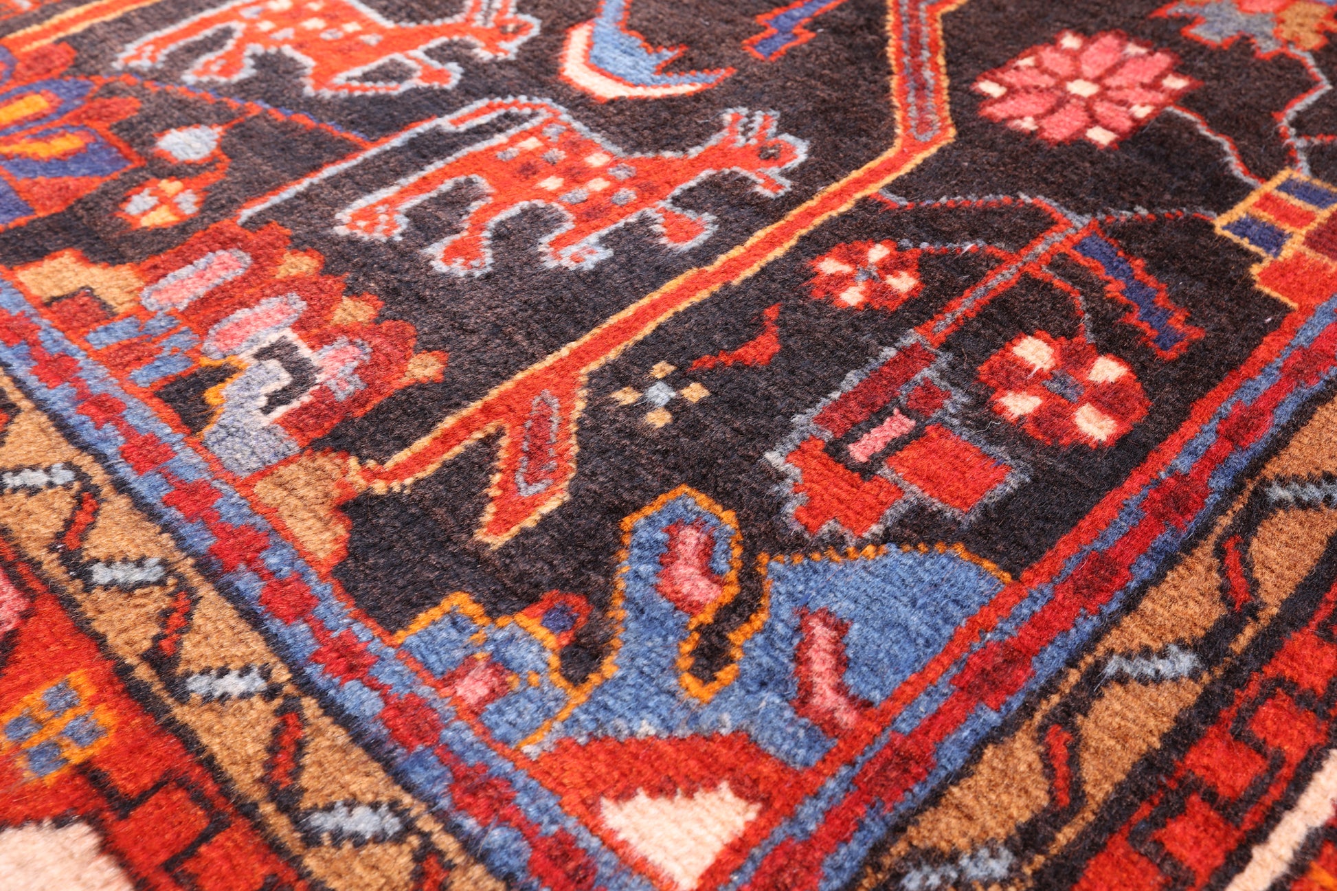 Black New Persian Authentic Nahavand Rug - 5' 6" X 10' 3" - Golden Nile