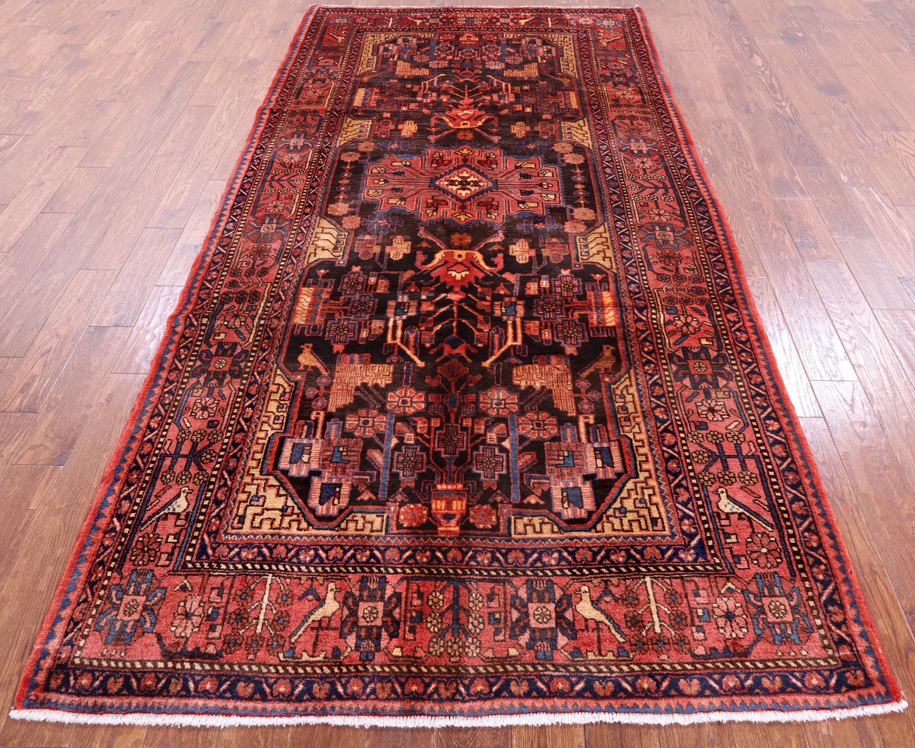 New Persian Nahavand Hnad Knotted Rug - 5' 5" X 10' 11" - Golden Nile