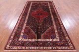 Black New Authentic Persian Nahavand Hand Knotted Rug - 5' 3" X 9' 10" - Golden Nile