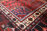 Black New Authentic Persian Hamadan Wool Rug - 5' 4" X 8' 11" - Golden Nile