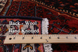Black New Authentic Persian Hamadan Wool Rug - 5' 4" X 8' 11" - Golden Nile