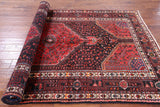 Black New Authentic Persian Hamadan Wool Rug - 5' 4" X 8' 11" - Golden Nile