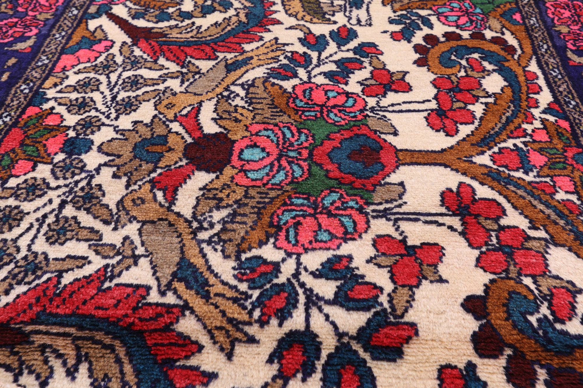 New Persian Hamadan Hand Knotted Runner Rug - 3' 5" X 9' 9" - Golden Nile