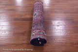 Blue Runner New Authentic Persian Hamadan Hand Knotted Rug - 3' 6" X 10' 10" - Golden Nile