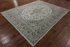 New 7' 10" X 9' 3" Authentic Persian Kashan Hand Knotted Rug - Golden Nile