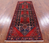 Black Runner Hand Knotted New Persian Authentic Nahavand Wool Rug - 3' 6" X 10' 2" - Golden Nile