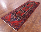 Black Runner Hand Knotted New Persian Authentic Nahavand Wool Rug - 3' 6" X 10' 2" - Golden Nile