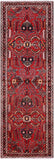 Red New Runner Persian Hamadan Hand Knotted Rug - 3' 7" X 10' 3" - Golden Nile