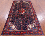 New Authentic Persian Hamadan Hand Knotted Rug - 5' 0" X 9' 9" - Golden Nile