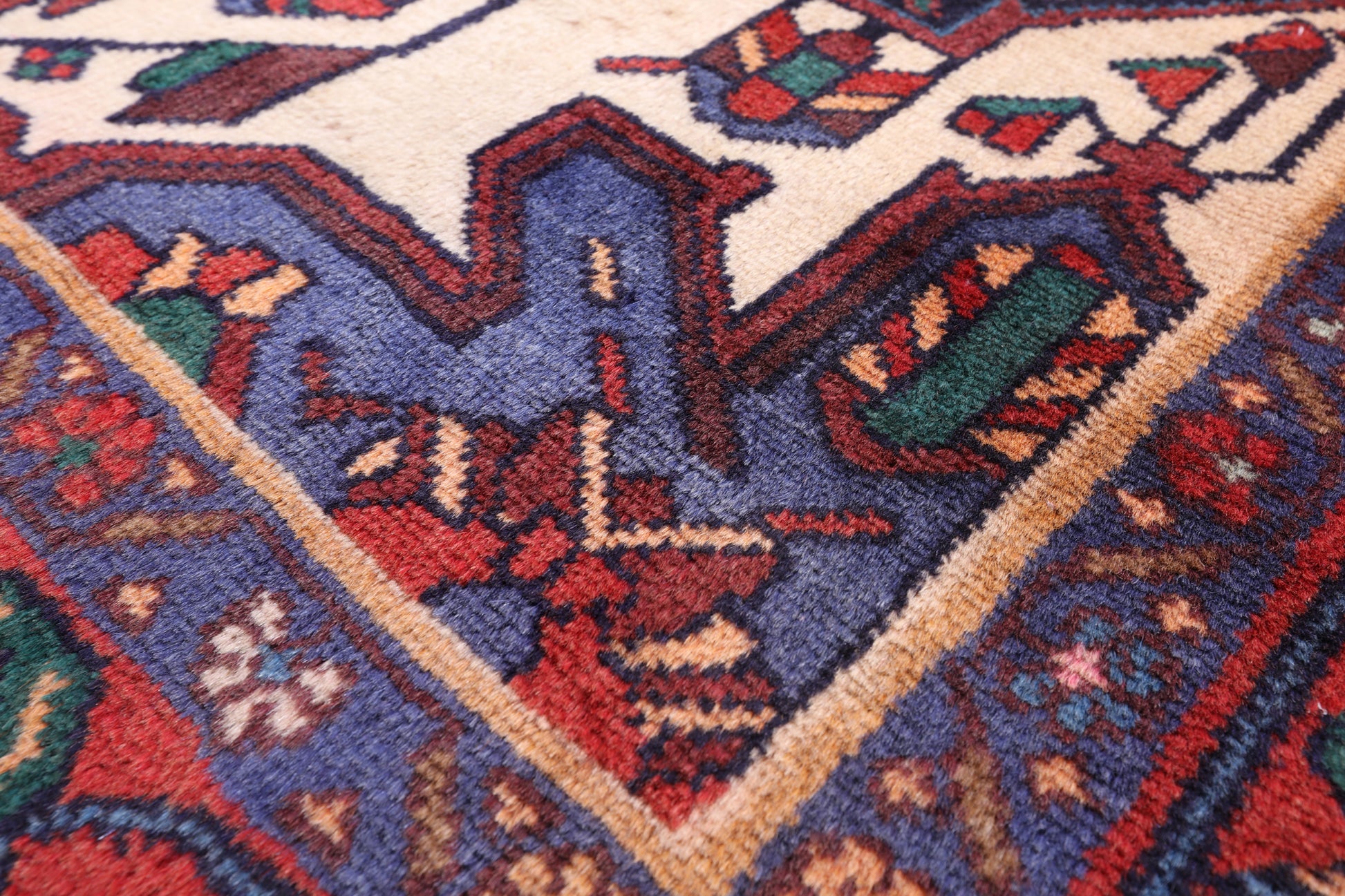 New Authentic Persian Hamadan Hand Knotted Rug - 5' 0" X 9' 9" - Golden Nile