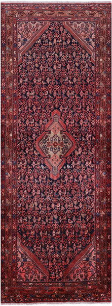New Authentic Persian Hamadan Runner Rug - 3' 10" X 10' 2" - Golden Nile