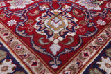 Ivory New Persian Mashad Hand Knotted Full Pile Wool Rug - 9' 11" X 13' 2" - Golden Nile