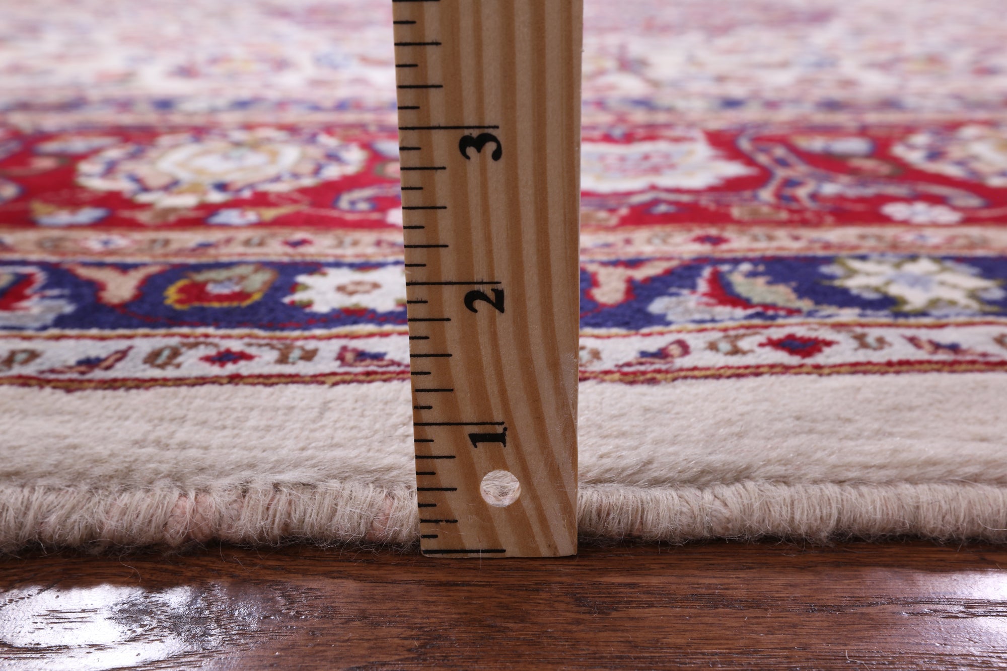 Ivory New Persian Mashad Hand Knotted Full Pile Wool Rug - 9' 11" X 13' 2" - Golden Nile