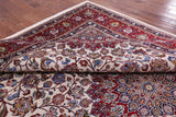 Ivory New Persian Mashad Hand Knotted Full Pile Wool Rug - 9' 11" X 13' 2" - Golden Nile