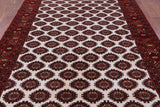Ivory Authentic Persian Turkmen Wool On Wool Handmade Rug - 6' 10" X 9' 5" - Golden Nile