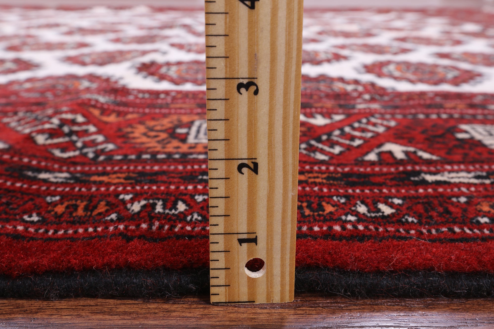 Ivory Authentic Persian Turkmen Wool On Wool Handmade Rug - 6' 10" X 9' 5" - Golden Nile