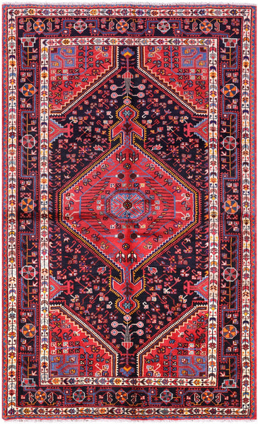New Authentic Persian Hamadan Full Pile Wool Rug - 4' 6" X 7' 1" - Golden Nile