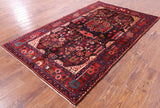 Black New Authentic Persian Nahavand Wool Rug - 5' 2" X 8' 10" - Golden Nile