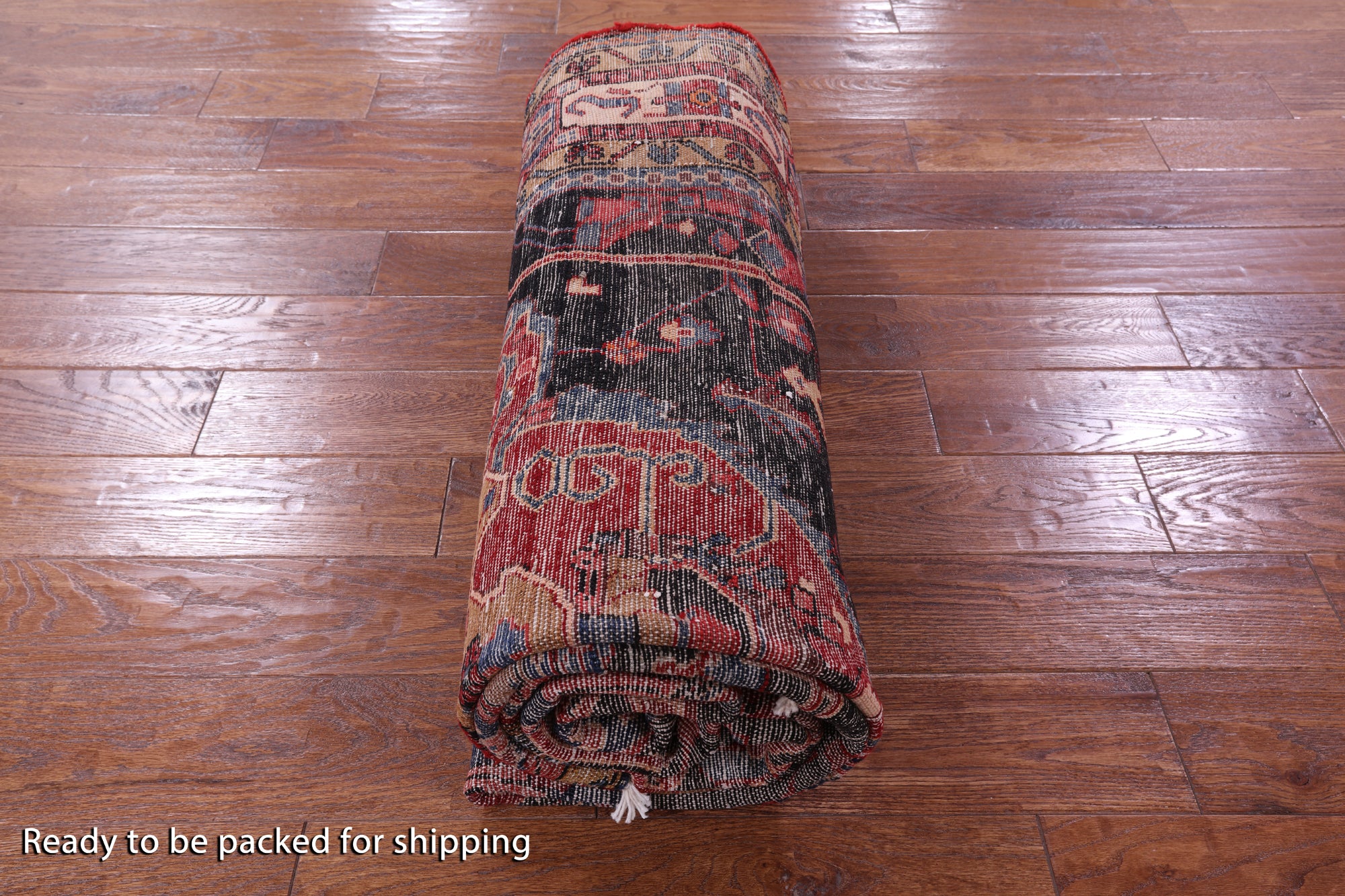 Black New Authentic Persian Nahavand Handmade Rug - 5' 5" X 11' 1" - Golden Nile