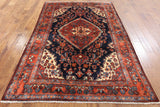 5' 3" X 7' 10" New Persian Authentic Hand Knotted Hamadan Full Pile Wool Rug - Golden Nile