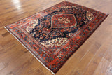 5' 3" X 7' 10" New Persian Authentic Hand Knotted Hamadan Full Pile Wool Rug - Golden Nile