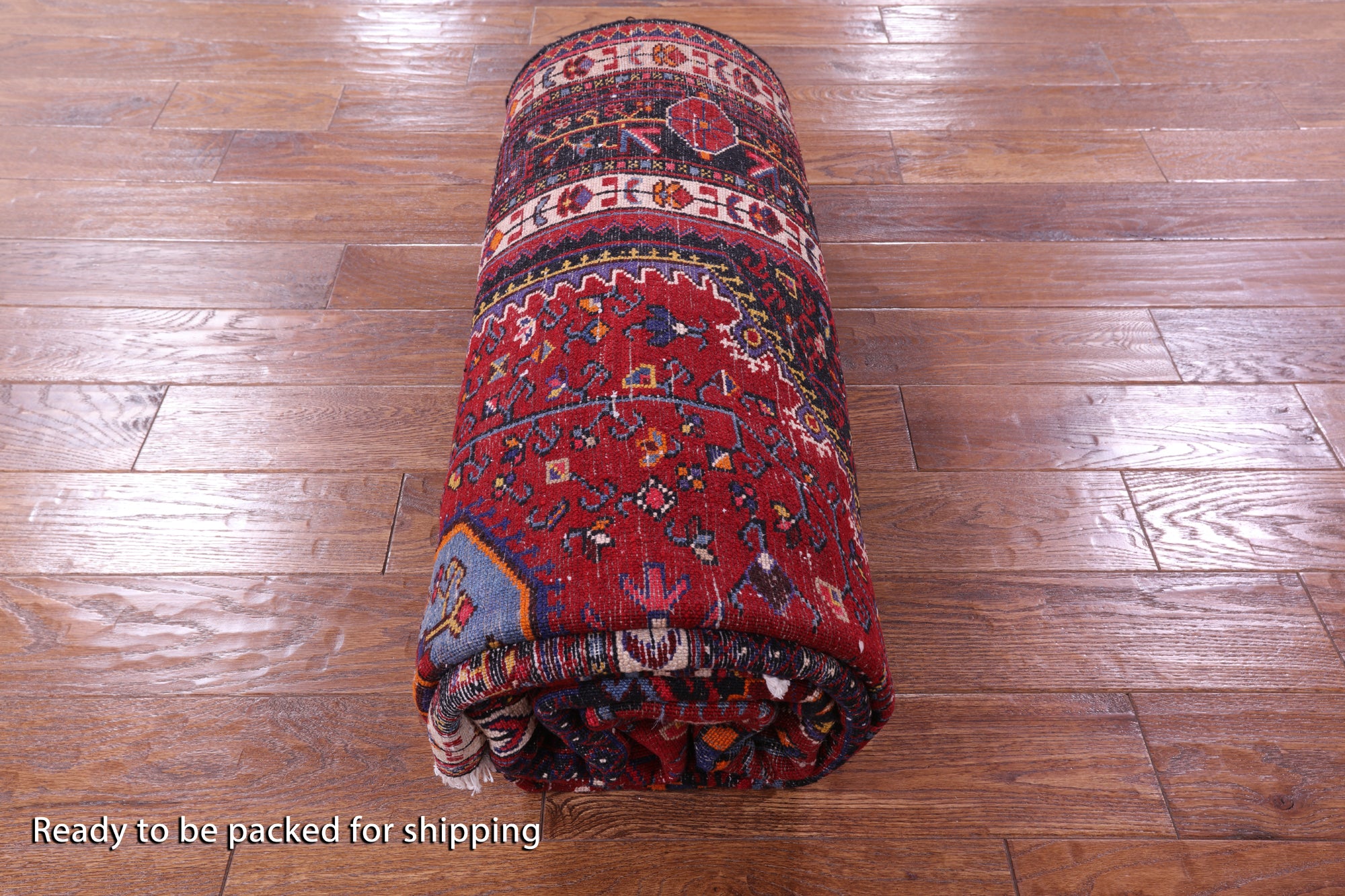 Black New Authentic Persian Hamadan Rug - 5' 1" X 9' 10" - Golden Nile