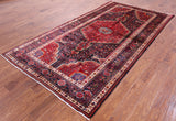 Black New Authentic Persian Hamadan Rug - 5' 1" X 9' 10" - Golden Nile