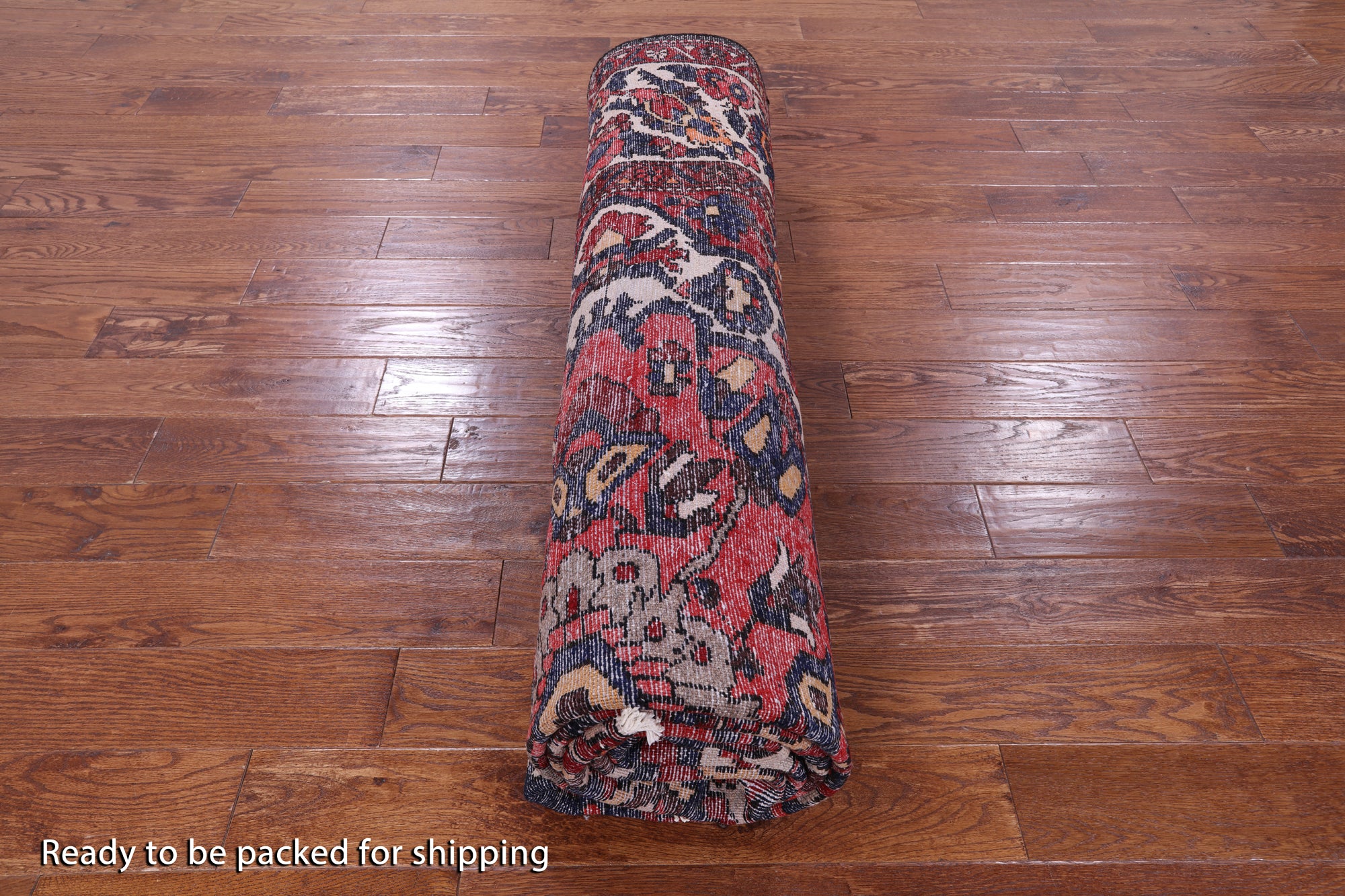 Red Authentic Isfahan Hand Knotted Area Rug - 8' 8" X 11' 7" - Golden Nile
