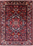 Red Authentic Isfahan Hand Knotted Area Rug - 8' 8" X 11' 7" - Golden Nile